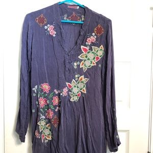 Johnny Was embroidered tunic